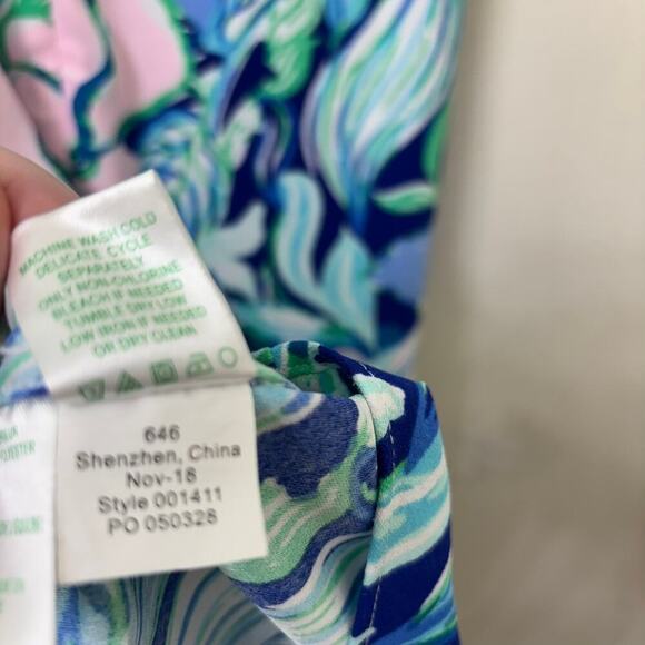 Lilly Pulitzer Nola Shift Crochet Lace Spring Midi Floral Easter Dress Medium - Picture 11 of 11